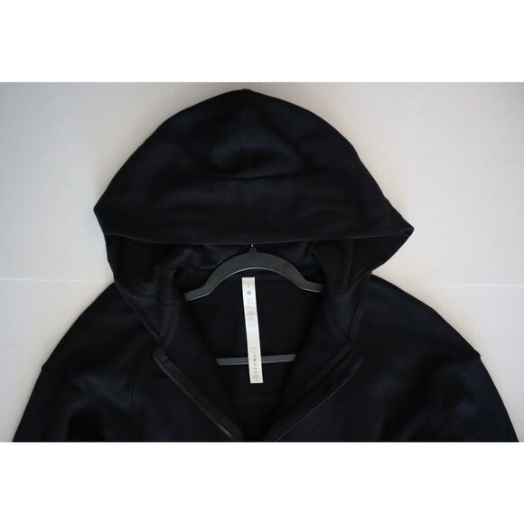 Lululemon W3ECTS Women's Sz 8 Black Hugged-Waist Cotton Zip Hoodie - Picture 6 of 16